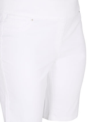 Tætsiddende shorts med baglommer, White, Packshot image number 2
