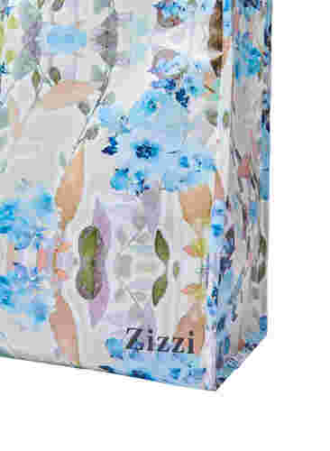 Shopping bag med lynlås, Humus Flower AOP, Packshot image number 2