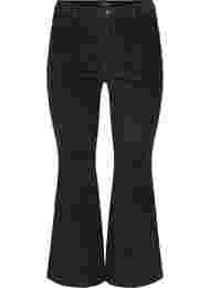 Fløjlsbukser med bootcut, Black