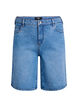 FLASH - L&oslash;se denimshorts med h&oslash;j talje, Bl&aring;, Packshot image number 0
