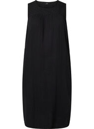 Ærmeløs midikjole i bomuld, Black