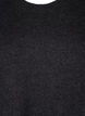 Strikkjole med rund hals og slids, Dark Grey Melange, Packshot image number 2