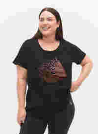 Trænings t-shirt med print, Black w. Copper Foil, Model
