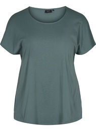 T-shirt i bomuldsmix, Balsam Green