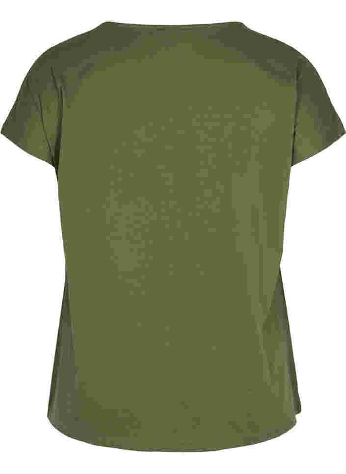 T-shirt i bomuldsmix, Ivy Green, Packshot image number 1