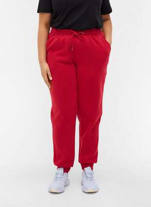 Løse sweatpants med lommer, Red, Model image number 2