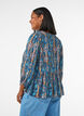 Bluse med paisleyprint og sn&oslash;redetalje, Bl&aring;, Model image number 2