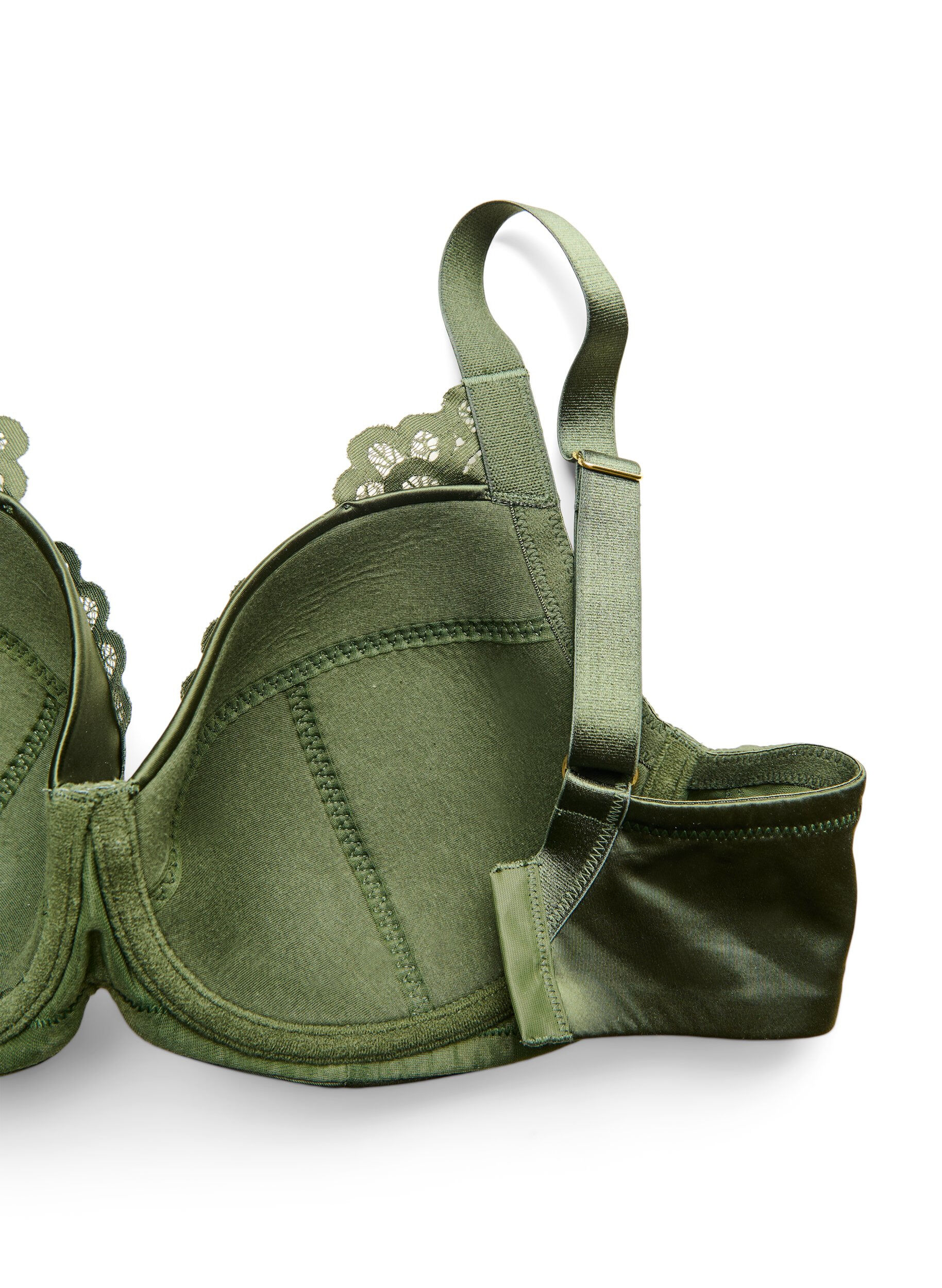 ZizziVatteret b&oslash;jle-bh med blonde, Gr&oslash;n, Packshot image number 3