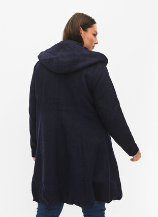 A-formet frakke med hætte, Night Sky Mel., Model image number 1