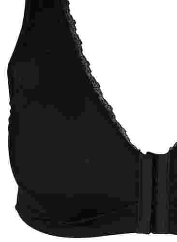 Blød bh med frontlukning, Black, Packshot image number 2