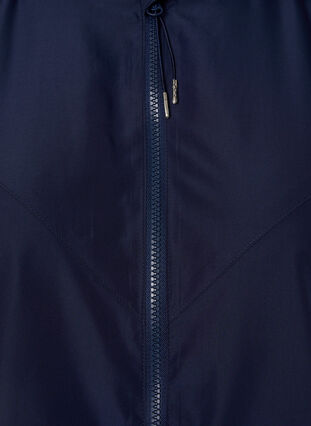 Kort jakke med hætte og justerbar bund, Navy Blazer, Packshot image number 2