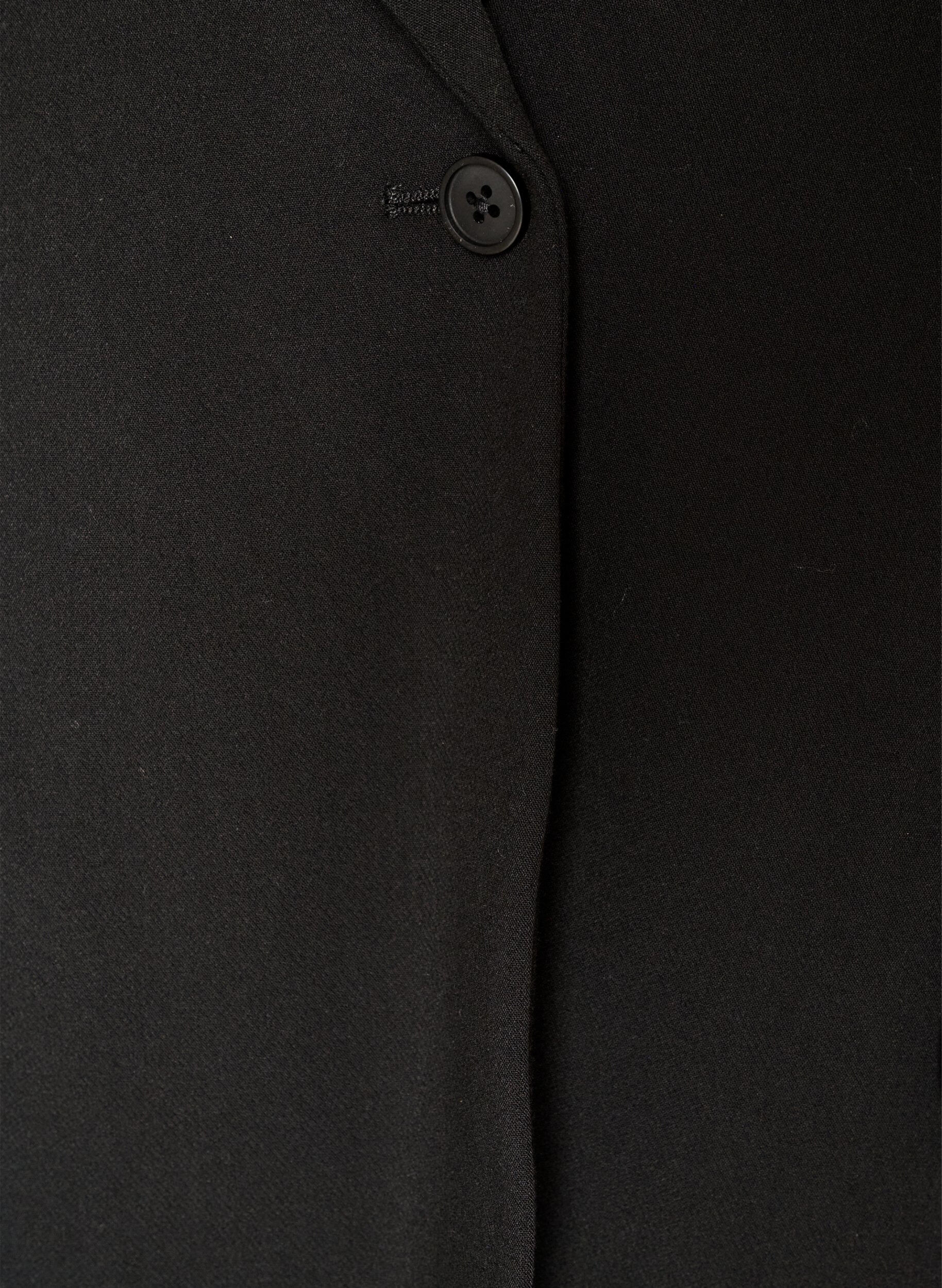 ZizziBlazer med slids og bindedetalje bagp&aring;, Sort, Packshot image number 2