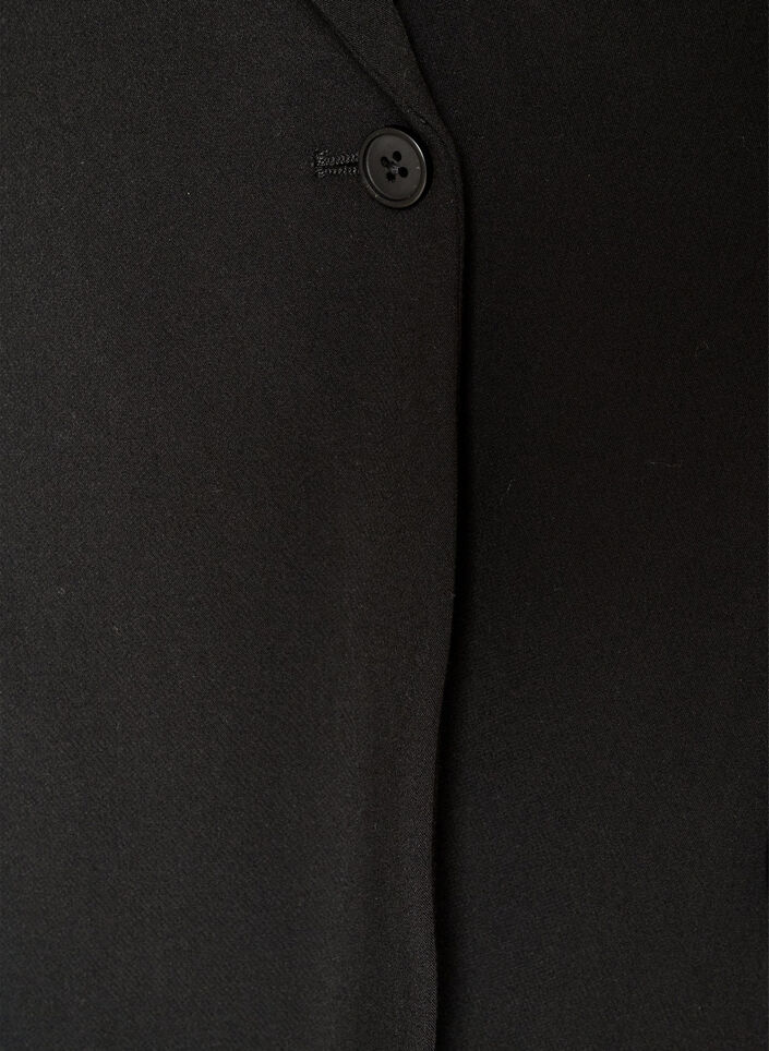 Blazer med slids og bindedetalje bagp&aring;, Sort, Packshot image number 2