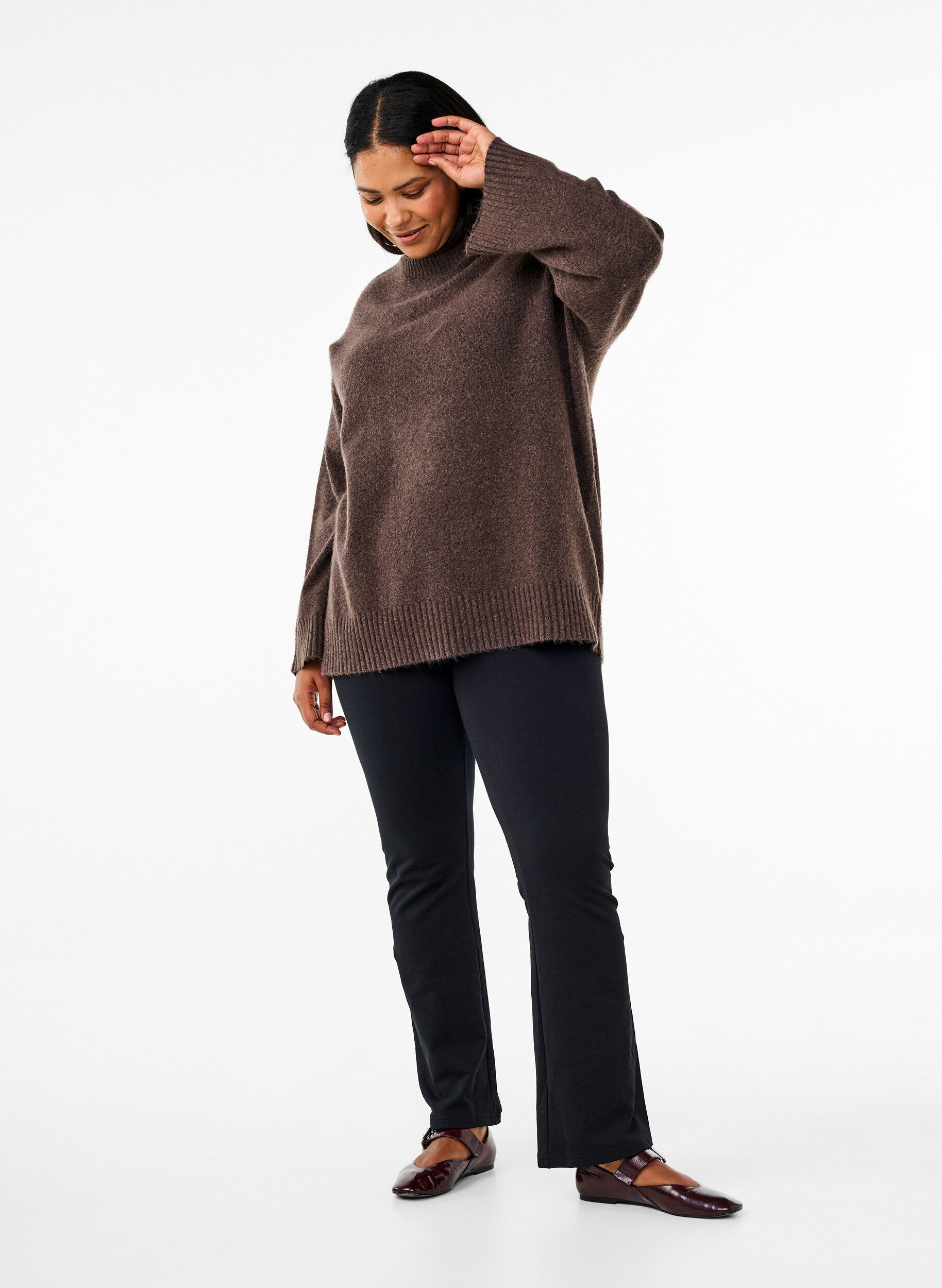 Jerseybukser med svaj, Sort, Model