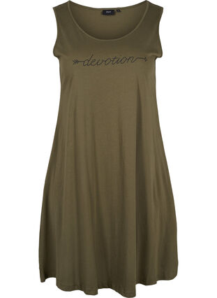 Ærmeløs bomulds kjole med a-shape, IVY DEVOTION, Packshot image number 0