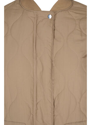 Lang quiltet jakke med lynlås og lommer, Amphora, Packshot image number 2