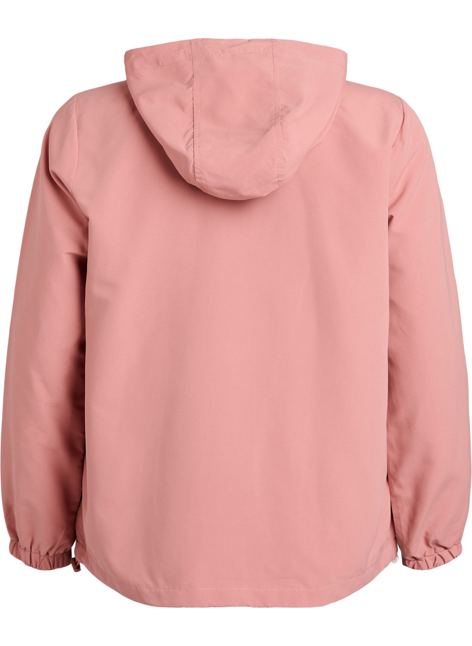ZizziLet jakke med h&aelig;tte og lynl&aring;s, Lyser&oslash;d, Packshot image number 1