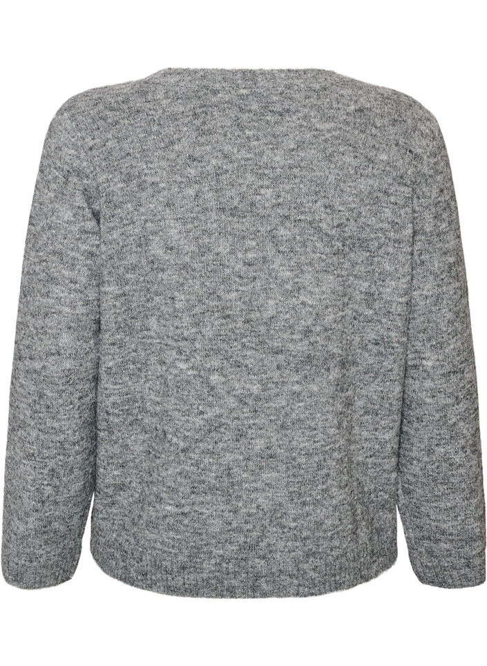 L&oslash;s striktr&oslash;je med rund hals, Gr&aring;, Packshot image number 1