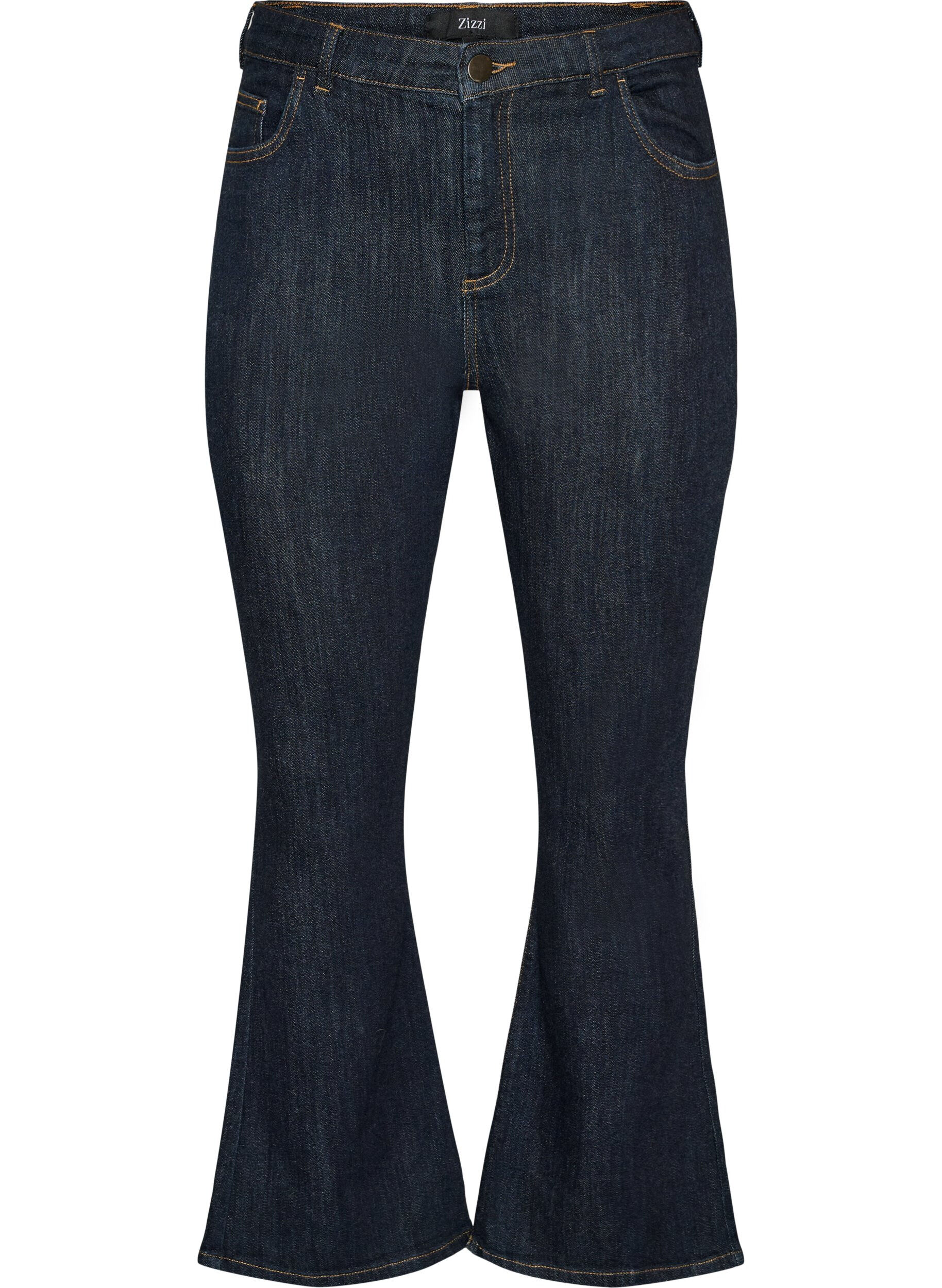 ZizziEllen jeans med h&oslash;j talje og bootcut, Bl&aring;, Packshot image number 0