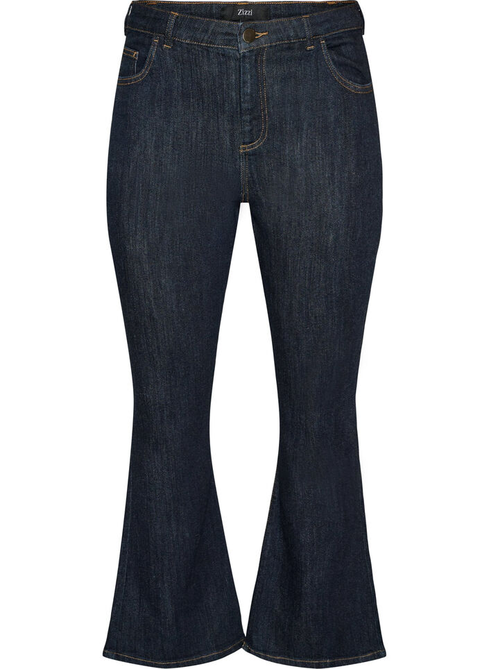Ellen jeans med h&oslash;j talje og bootcut, Bl&aring;, Packshot image number 0