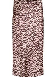 Satin midi-nederdel, Brun