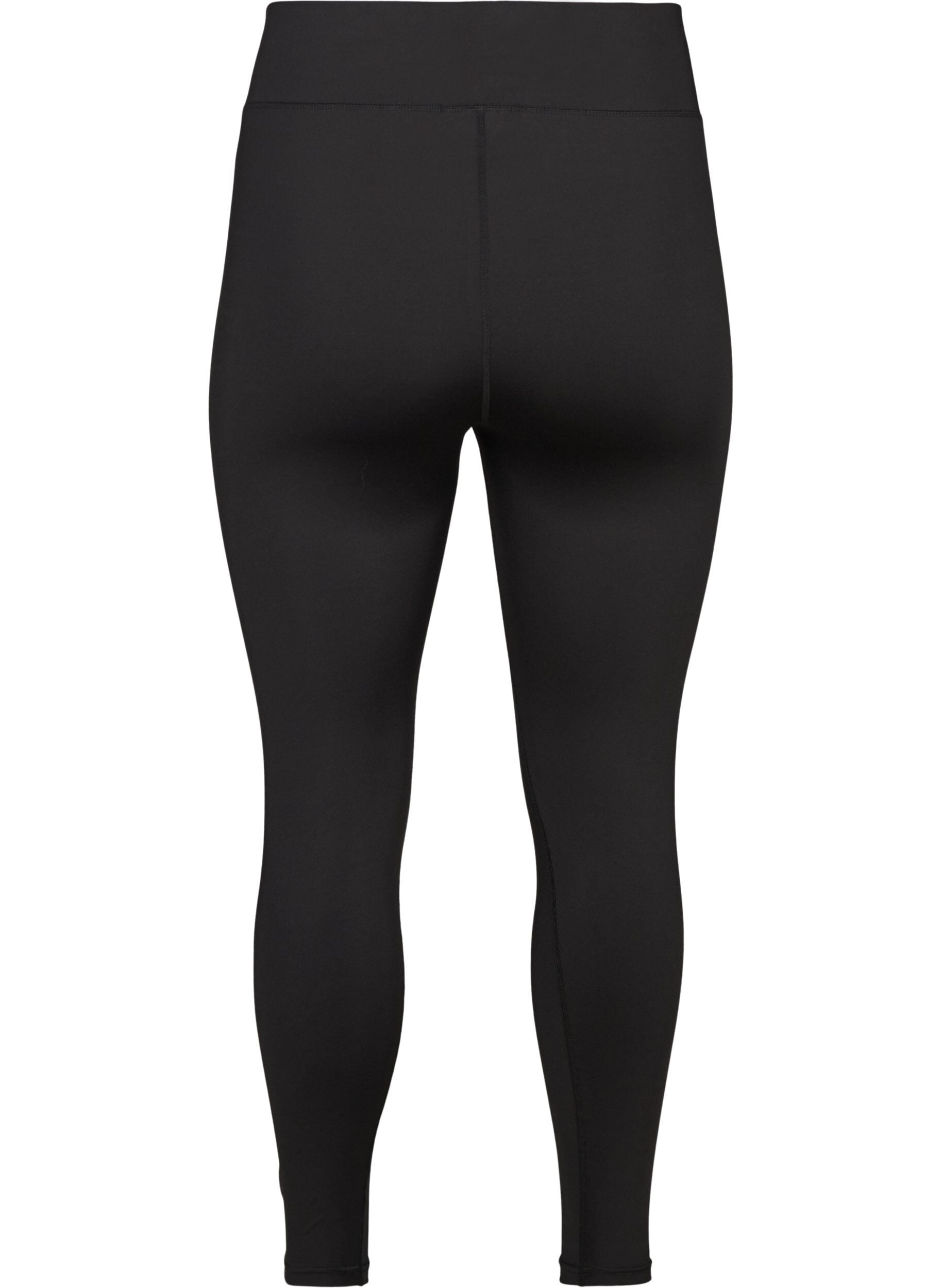 ZizziCropped basis tr&aelig;ningstights, Sort, Packshot image number 1