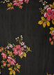 Lang&aelig;rmet bluse med blomsterprint, Sort, Packshot image number 2