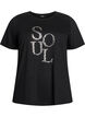 T-shirt med motiv, Sort, Packshot image number 0