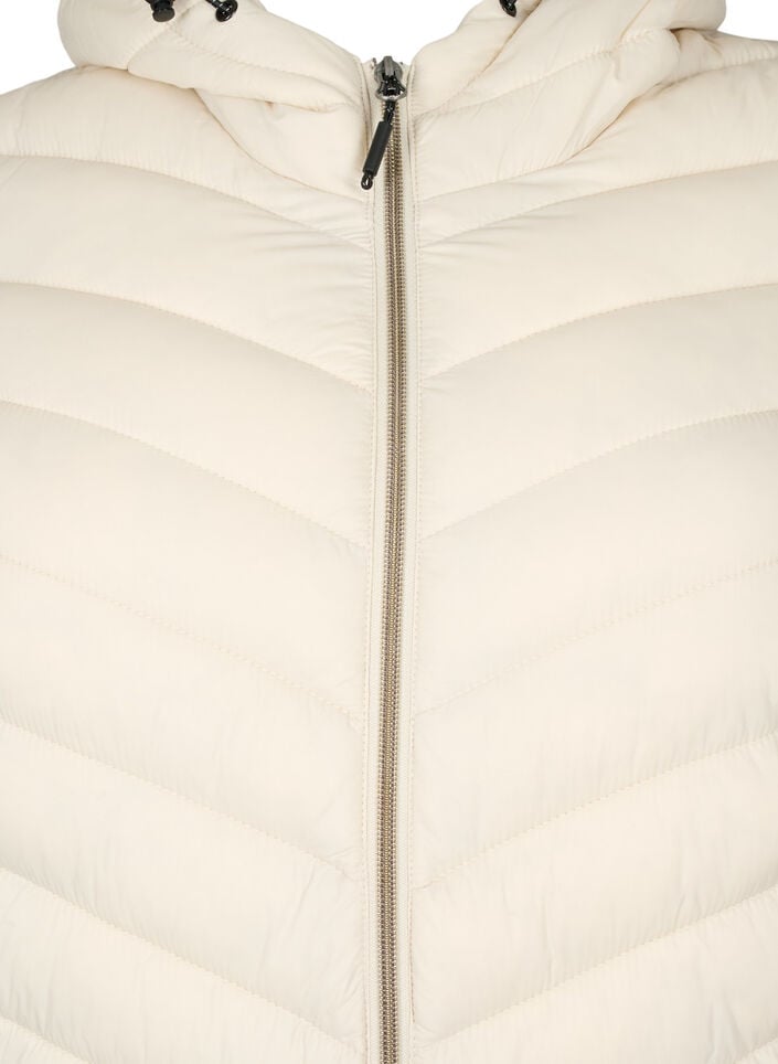 Letv&aelig;gts jakke med h&aelig;tte, Beige, Packshot