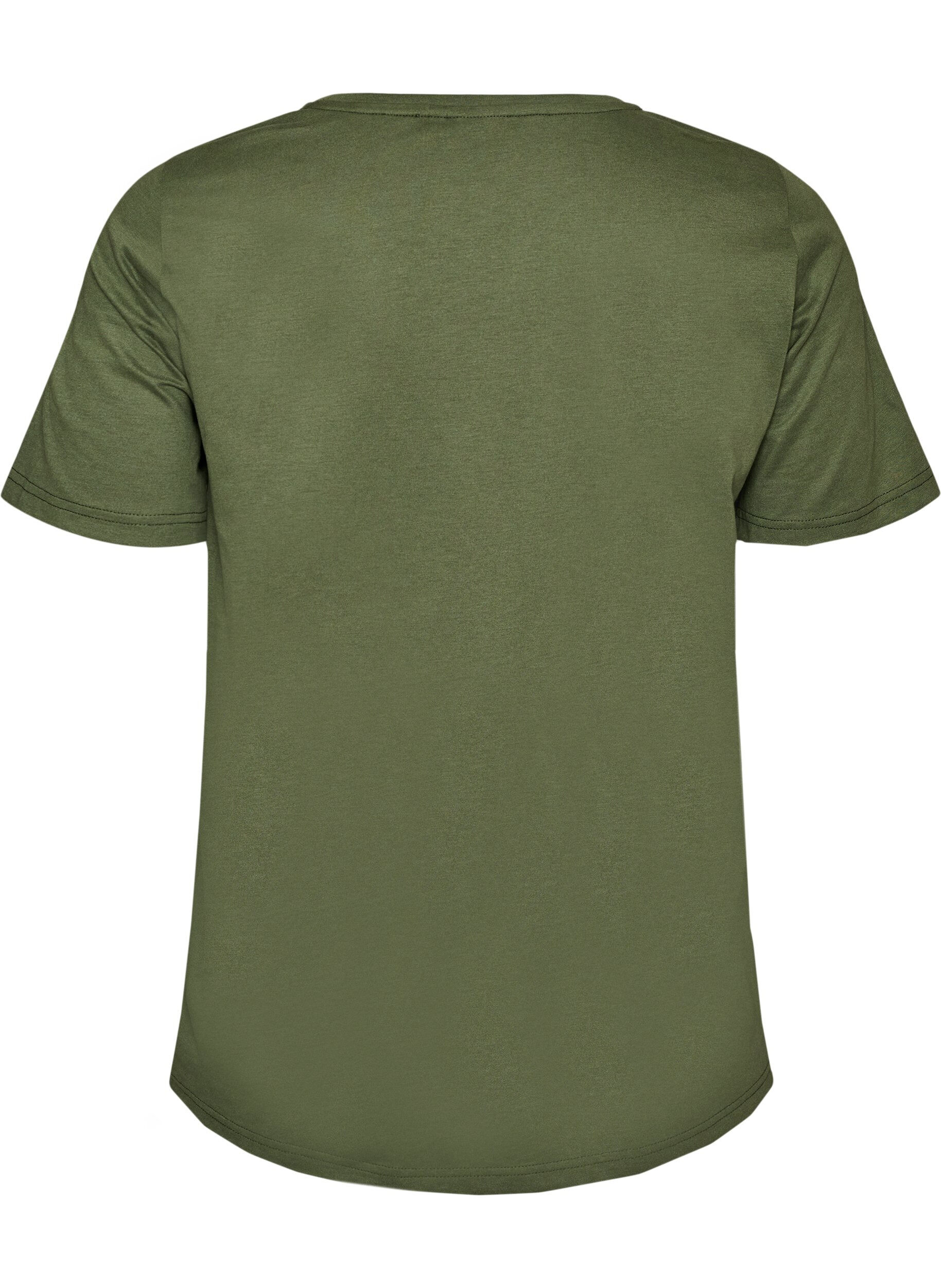 ZizziT-shirt med motiv, Gr&oslash;n, Packshot image number 1