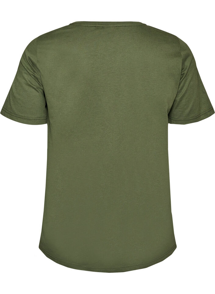 T-shirt med motiv, Gr&oslash;n, Packshot image number 1