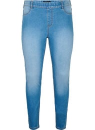 Jeggings med baglommer, Blue denim