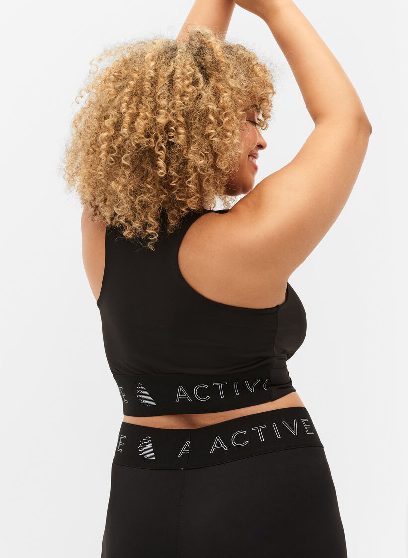 Sports bh med krydsdetalje, Black, Model image number 1