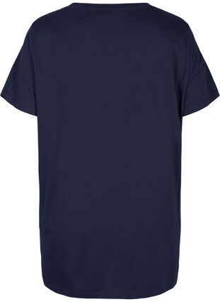 Oversize nat t-shirt i økologisk bomuld, Night Sky Text, Packshot image number 1