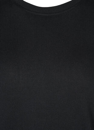 Langærmet bluse med skulderdetalje, Black, Packshot image number 2