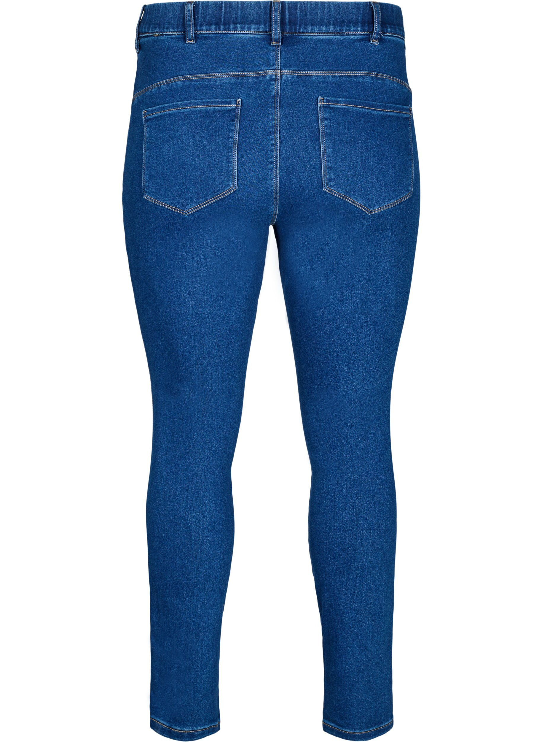ZizziJeggings med h&oslash;j talje, Bl&aring;, Packshot image number 1