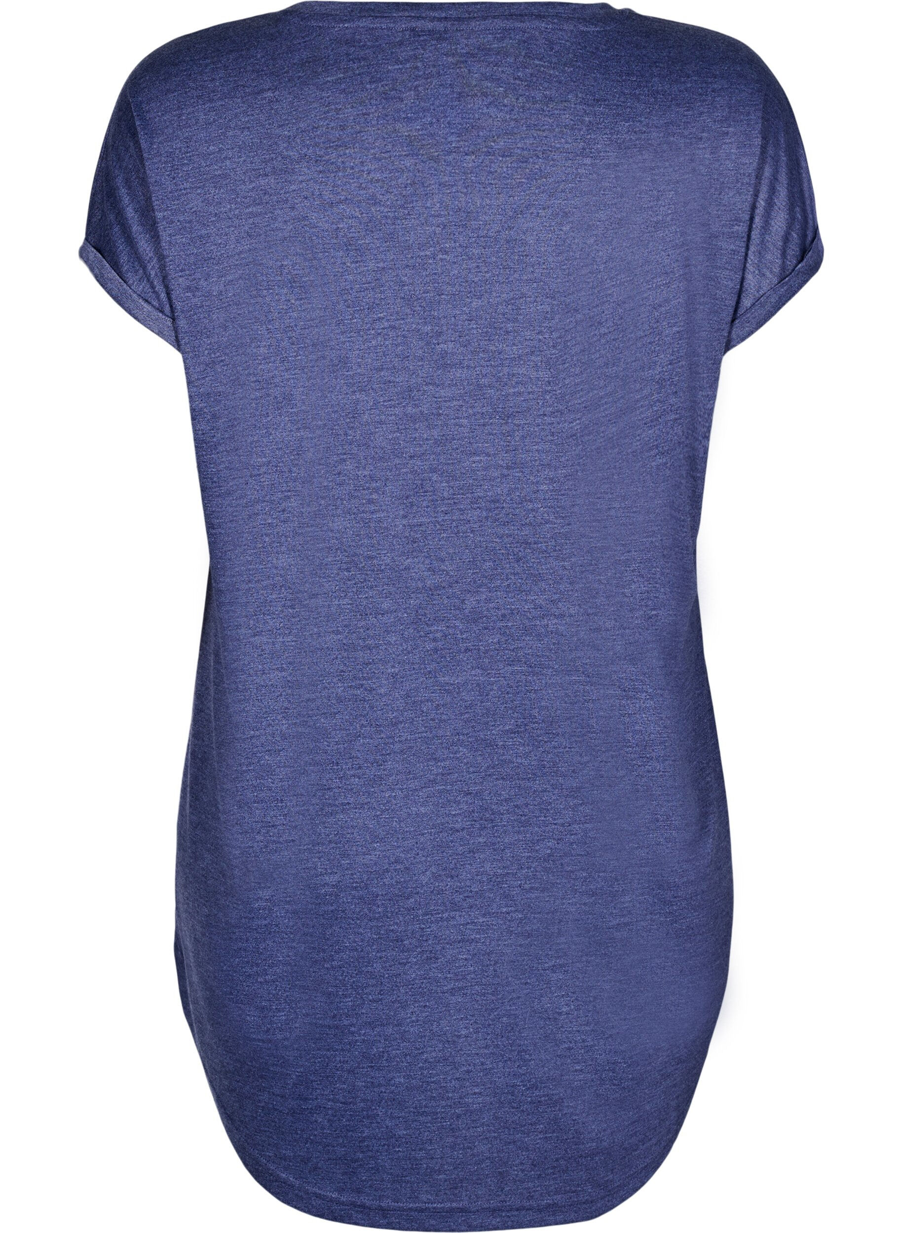 Zizzi Kort&aelig;rmet natkjole med tekstprint, , Packshot image number 1