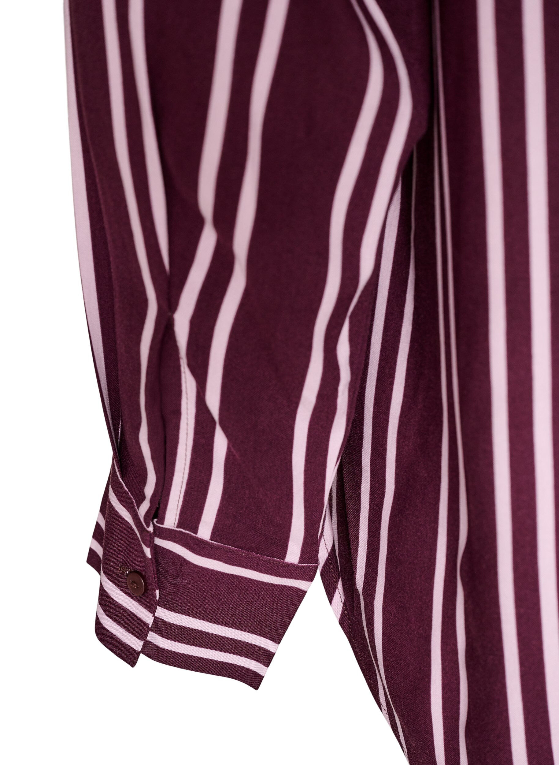 ZizziNatskjorte med striber, M&oslash;rk Bordeaux, Packshot image number 3