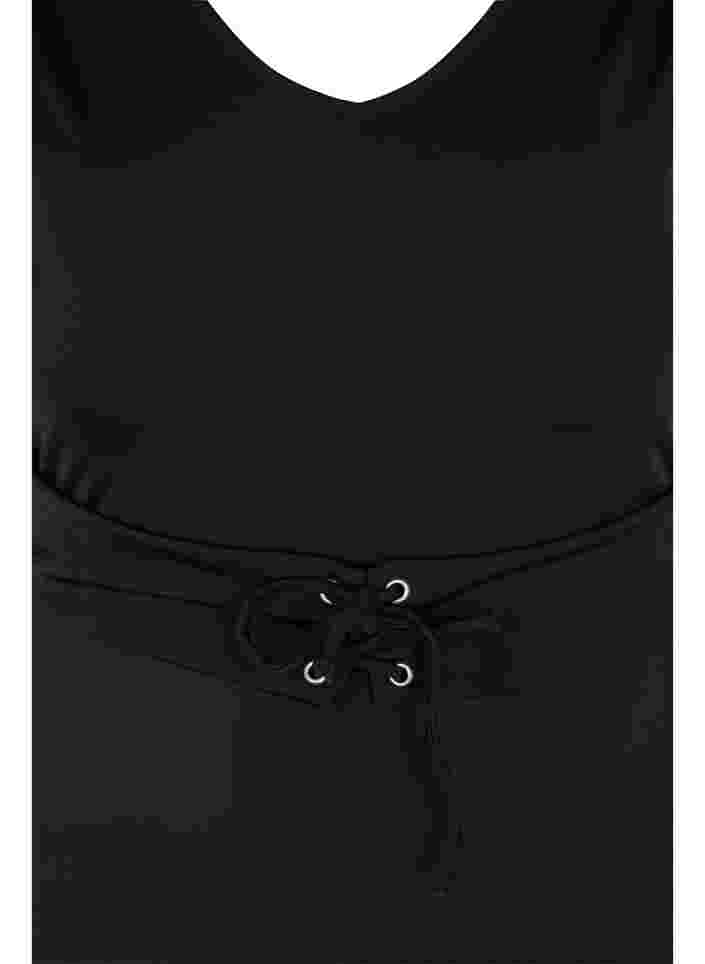 Badedragt med snøredetalje, Black, Packshot image number 2