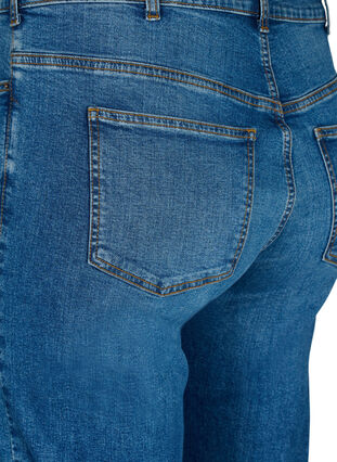 Højtaljede Gemma jeans med regular fit, Blue denim, Packshot image number 3