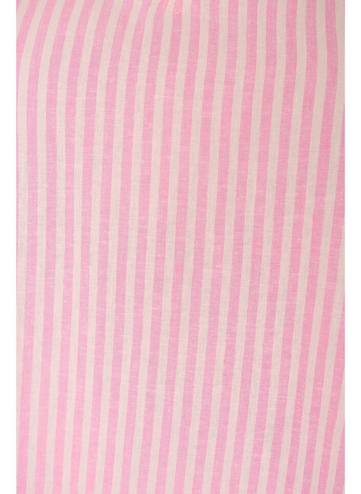 Bluse i h&oslash;r og viskose med fl&aelig;se&aelig;rmer, Lyser&oslash;d, Packshot image number 2