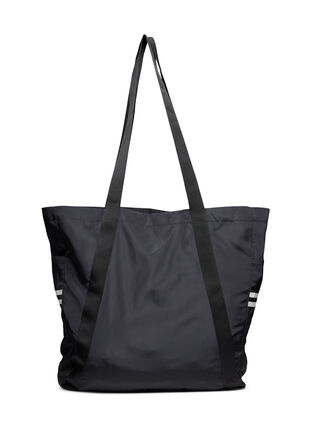 Sportstaske med reflex og lommer, Black, Packshot image number 1