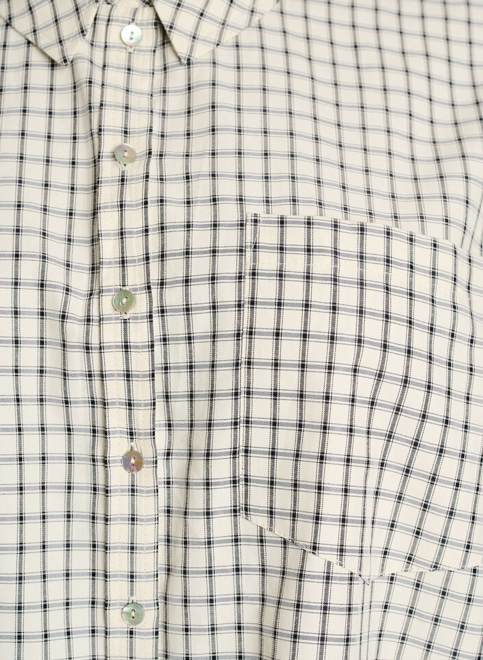 Ternet skjorte med brystlomme, Hvid, Packshot image number 2