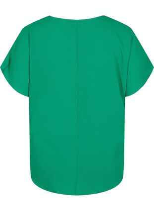 Bluse med korte ærmer og rund halsudskæring, Jolly Green, Packshot image number 1