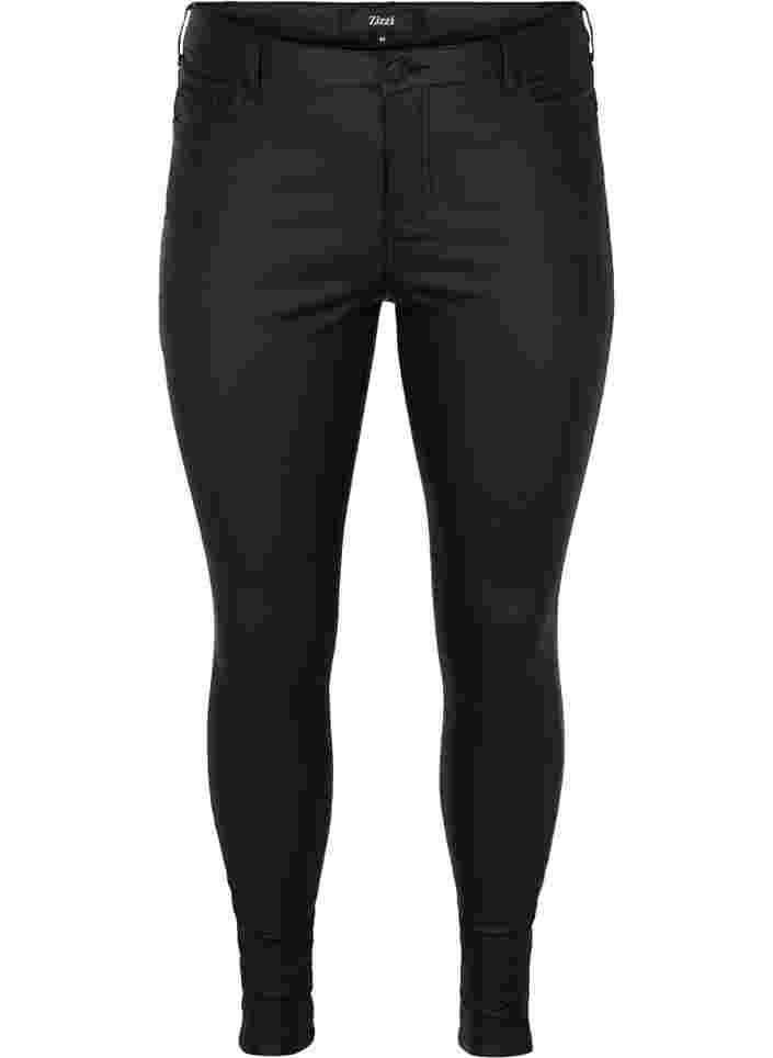 Coated Amy jeans, Black coated, Packshot image number 0