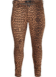 Højtaljede Amy jeans med leopardprint, Leopard