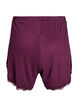 L&oslash;se natshorts med ribstruktur og blondekant, M&oslash;rk Bordeaux, Packshot image number 1