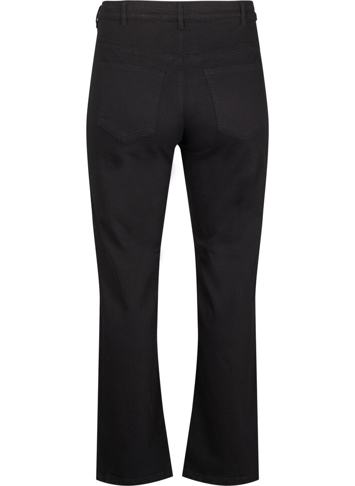 Højtaljede Gemma jeans med regular fit, Sort, Packshot image number 1