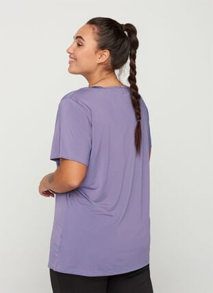 Kortærmet trænings t-shirt, Purple As Sample, Model image number 1