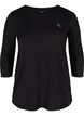 Tr&aelig;ningsbluse med 3/4 &aelig;rmer, Sort, Packshot image number 0